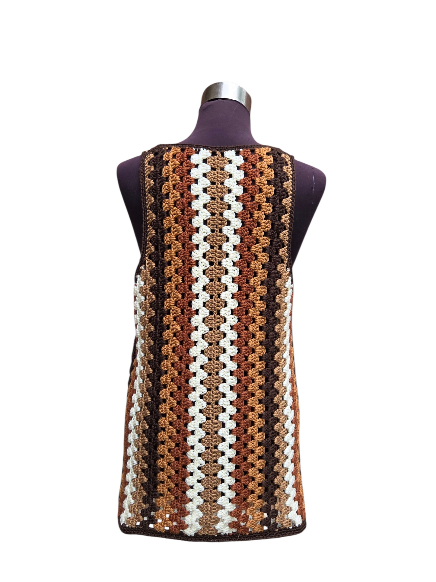 Geometric Striped Vest