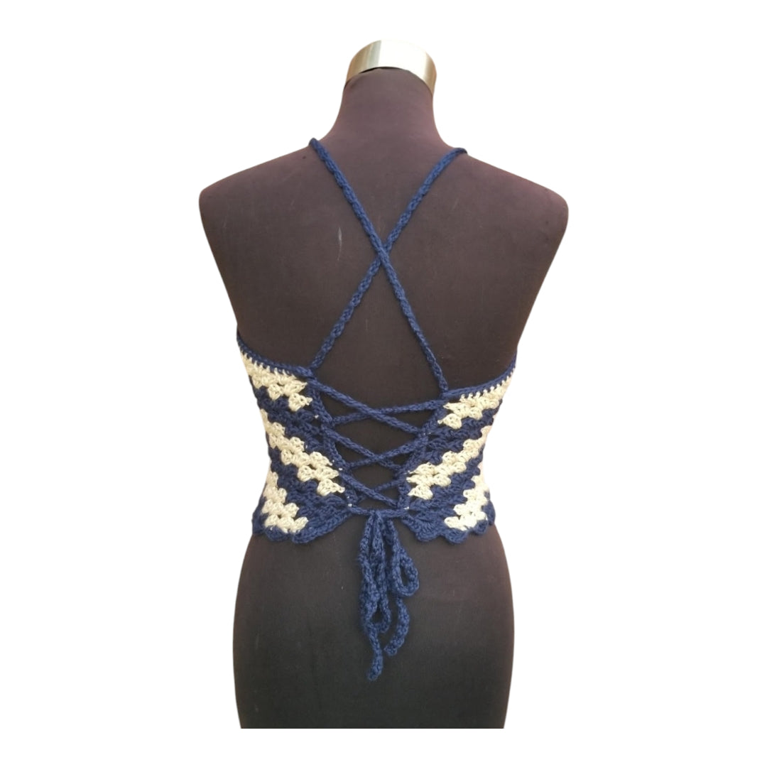 Geometric Striped Halter