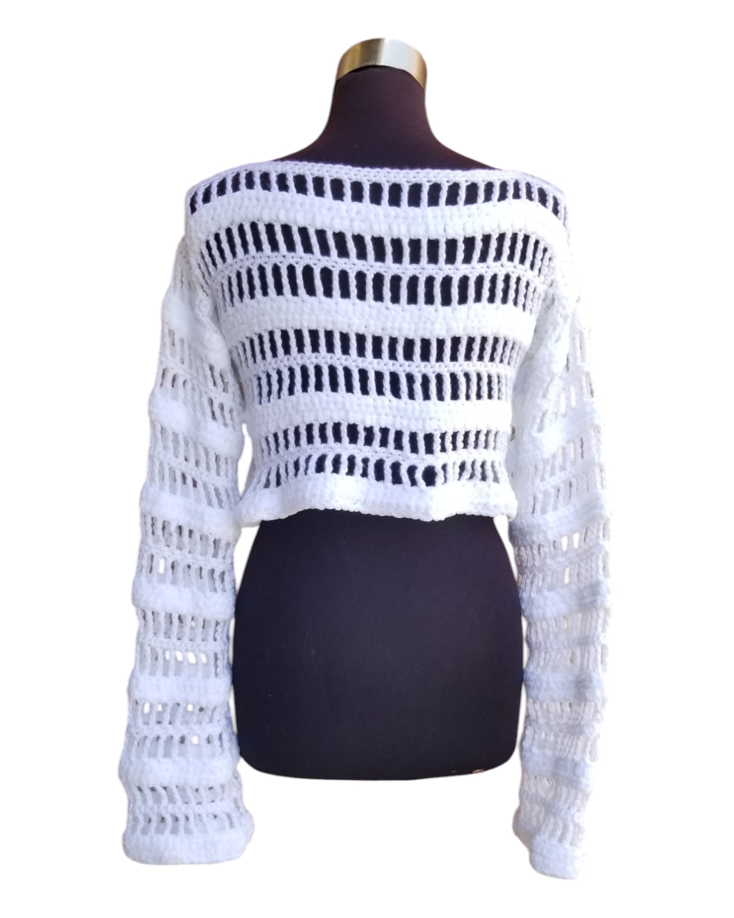 Long-sleeve Mesh Top