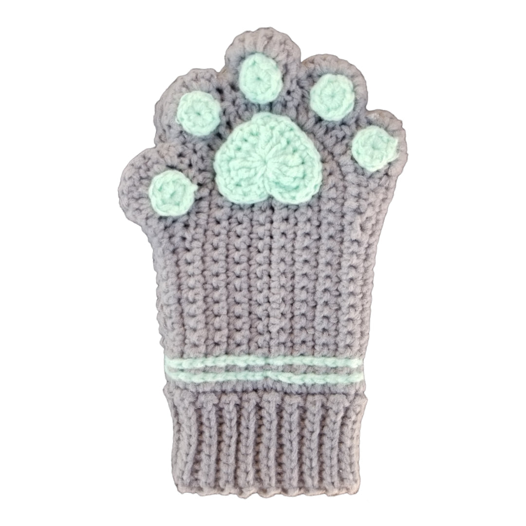 Pawprint Fingerless Gloves