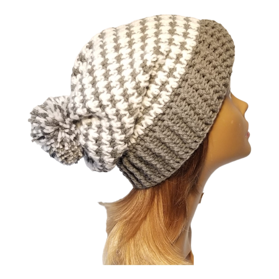 Slouchy Houndstooth Hat