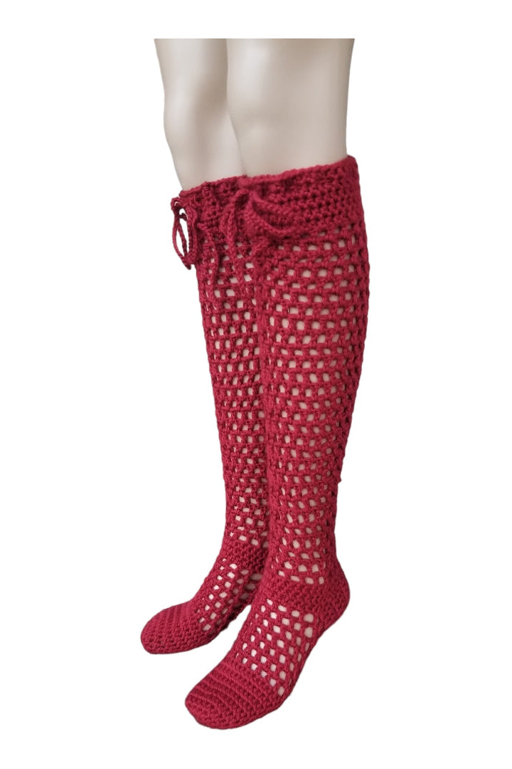 Fishnet Knee-High Socks