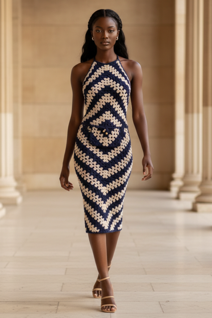 Geometric Striped Halter