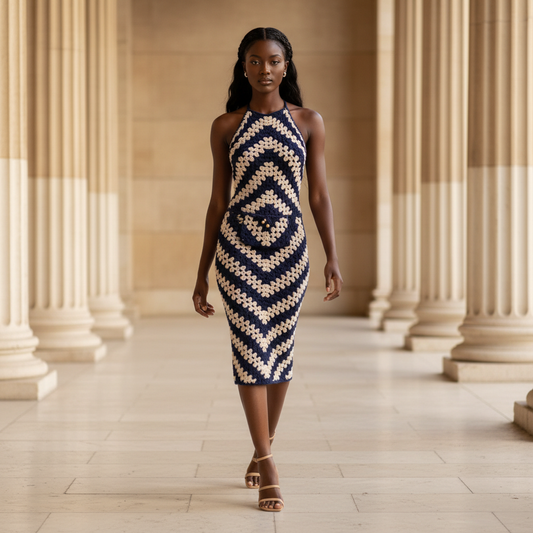 Geometric Striped Halter