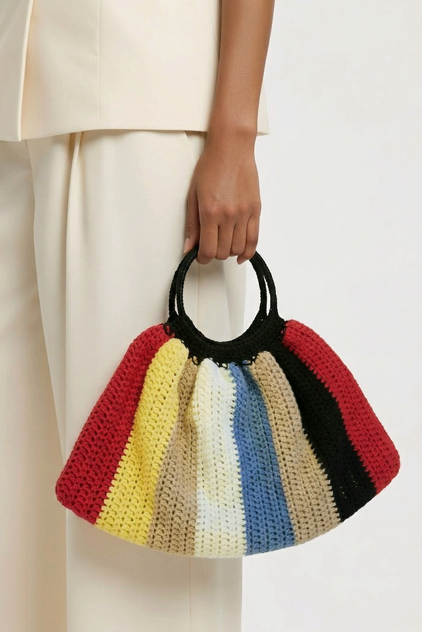 Ribbed Satchel