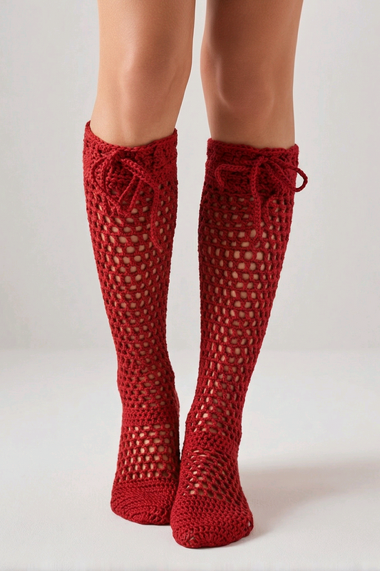 Fishnet Knee-High Socks