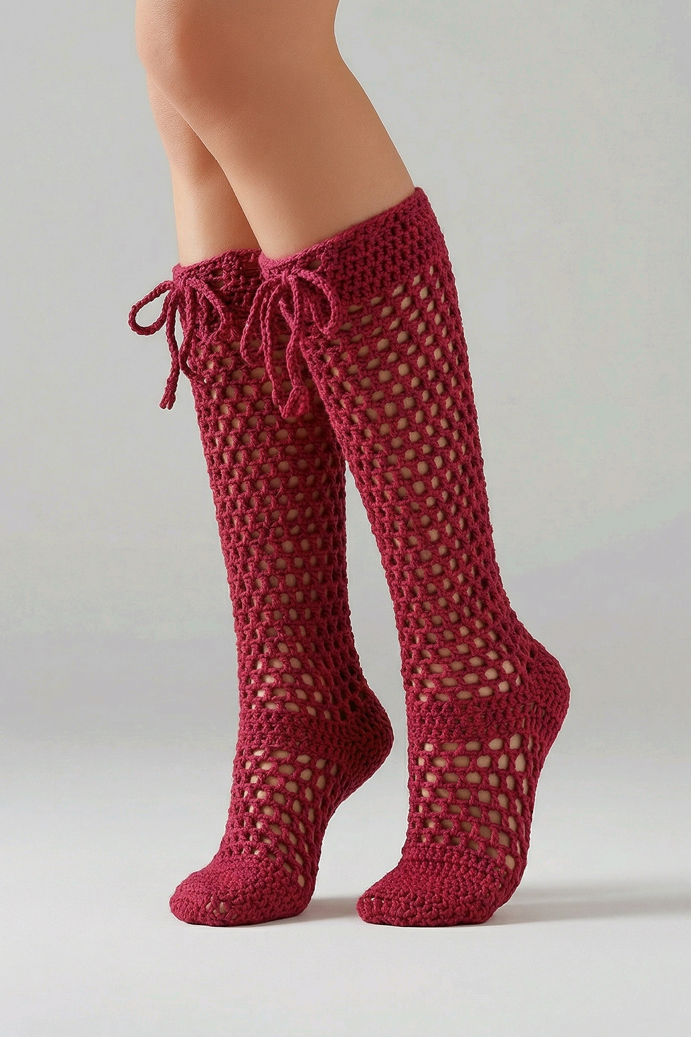 Fishnet Knee-High Socks