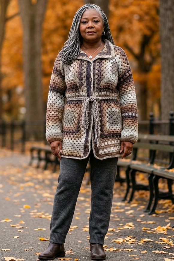 Geometric Cardigan
