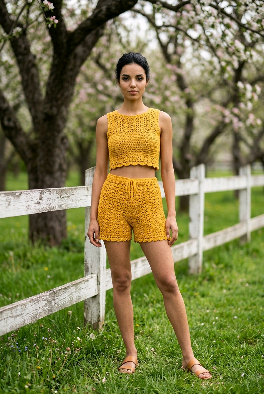 Shell Lace Shorts