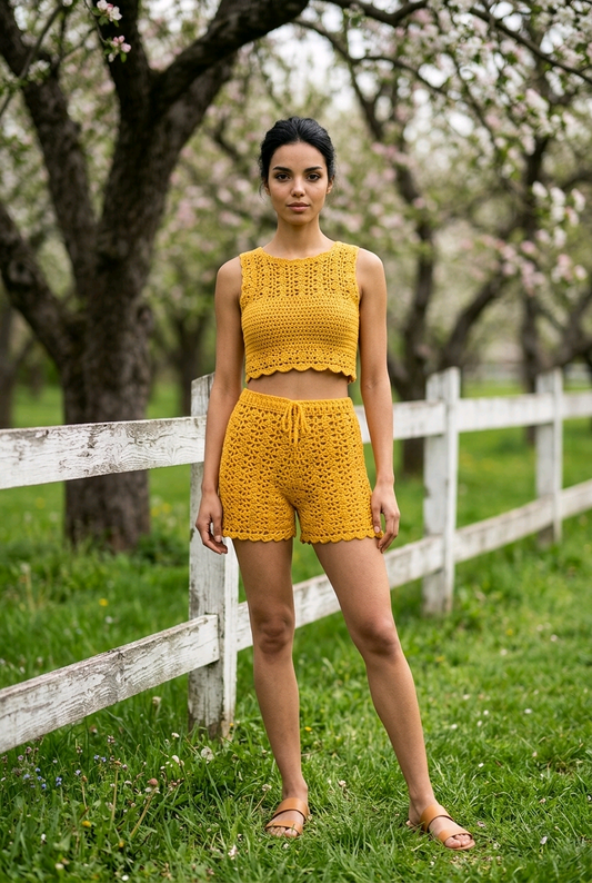 Shell Lace Shorts