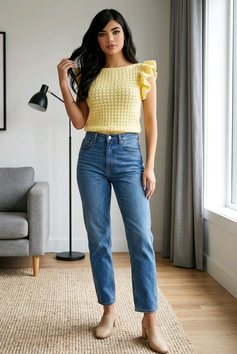Ruffle Sleeve Top