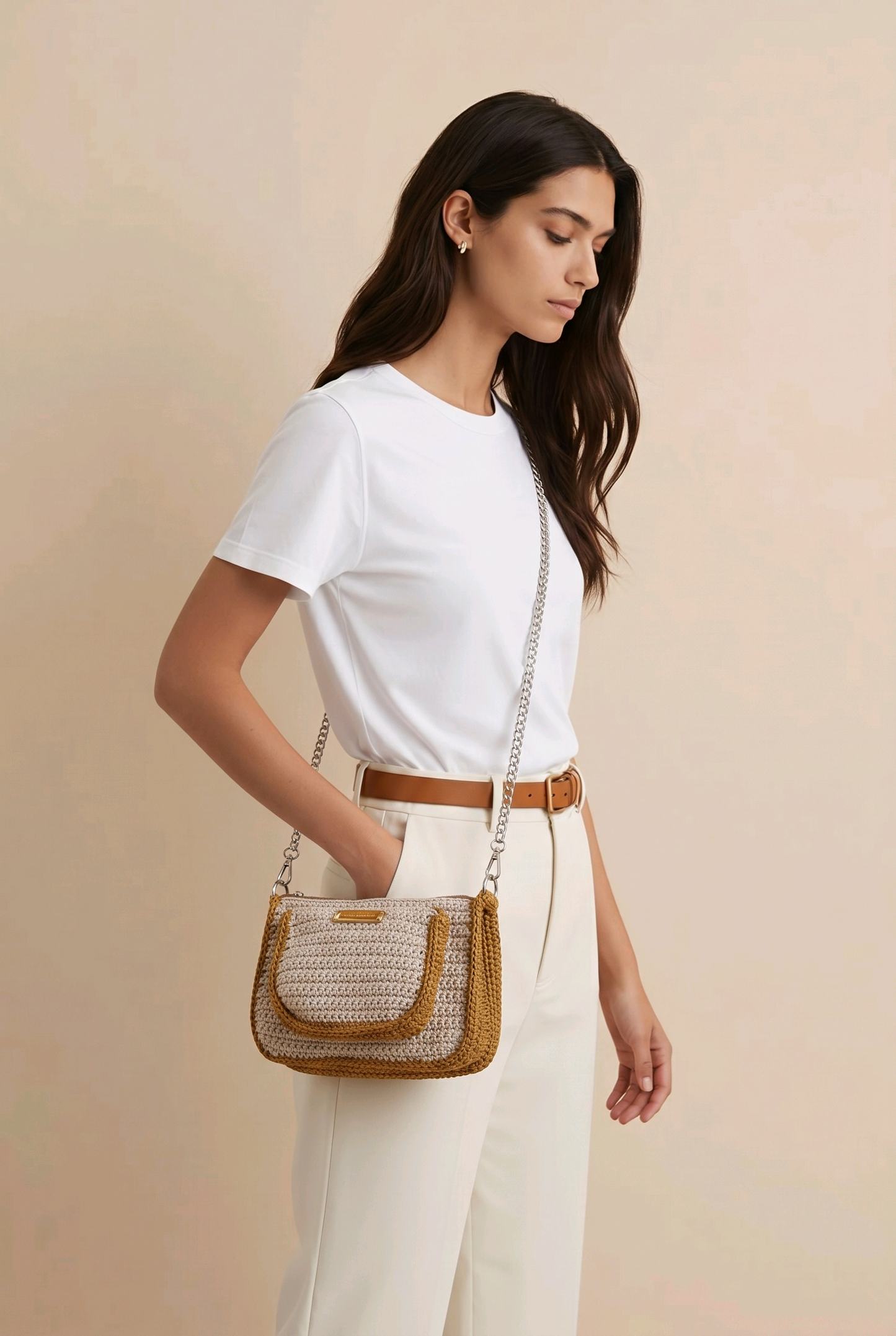 Two-Tone Crossbody Bag