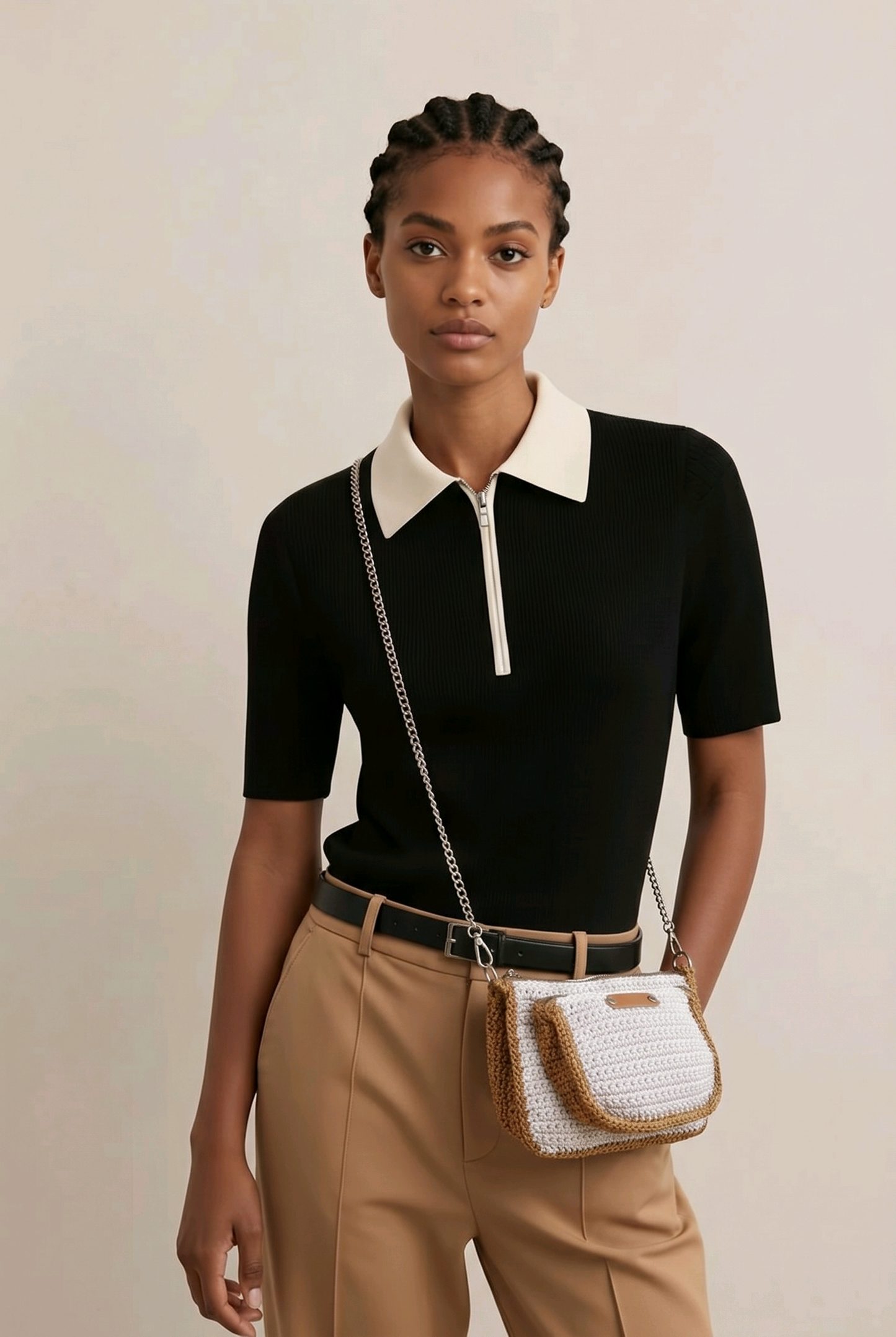 Two-Tone Crossbody Bag