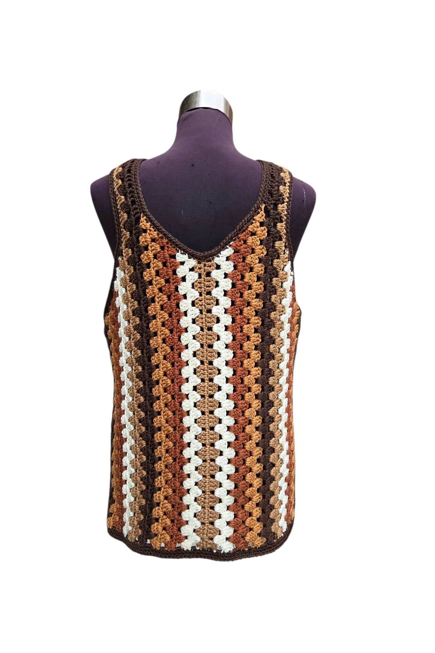 Geometric Striped Vest