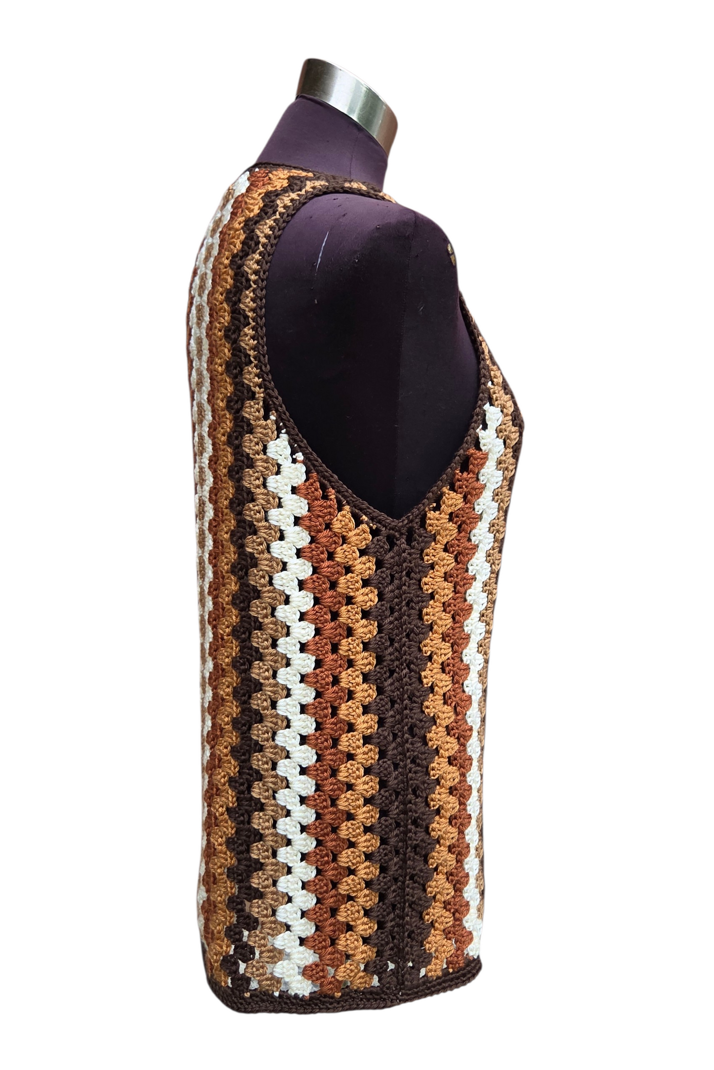 Geometric Striped Vest