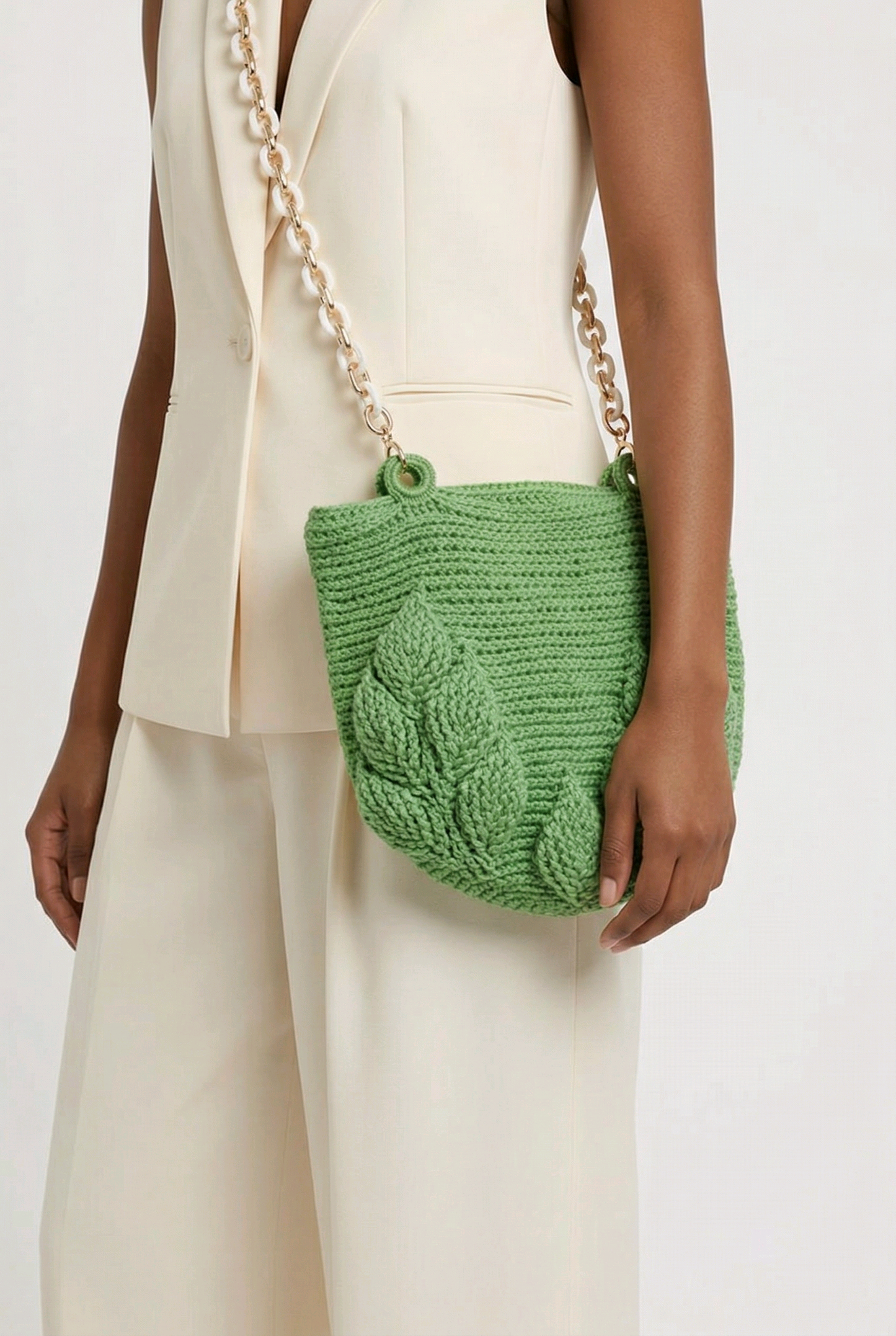 3-D Leaf Shoulder Bag