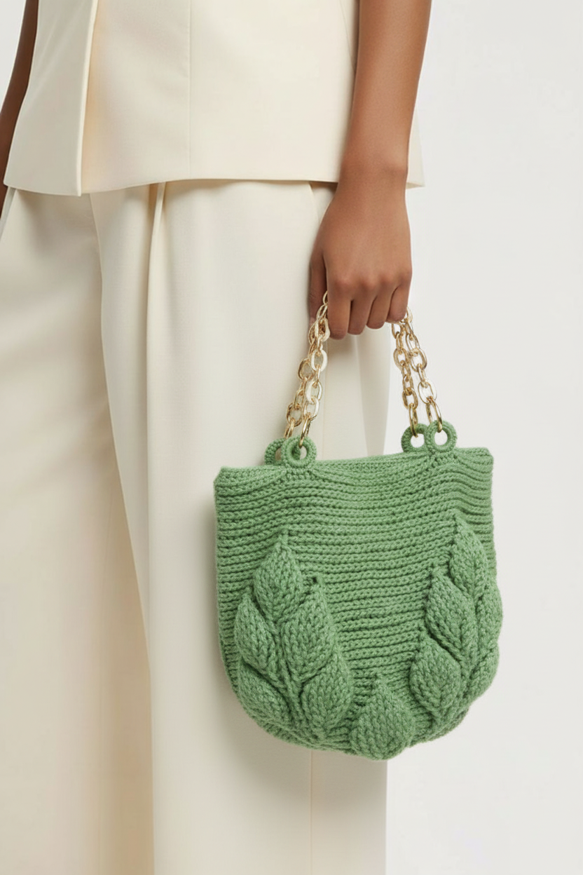 3-D Leaf Shoulder Bag