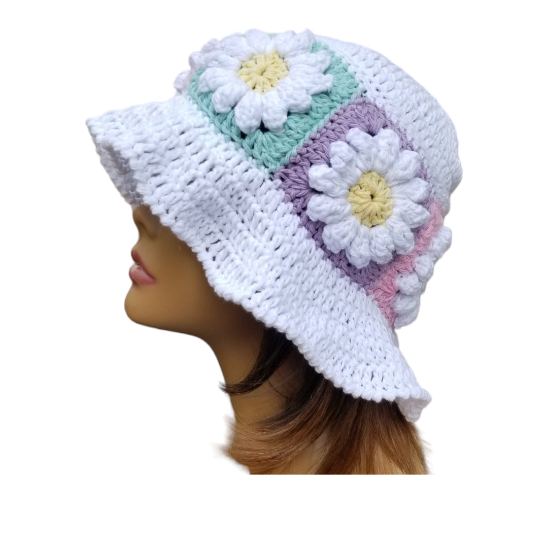 Flower Granny Bucket Hat