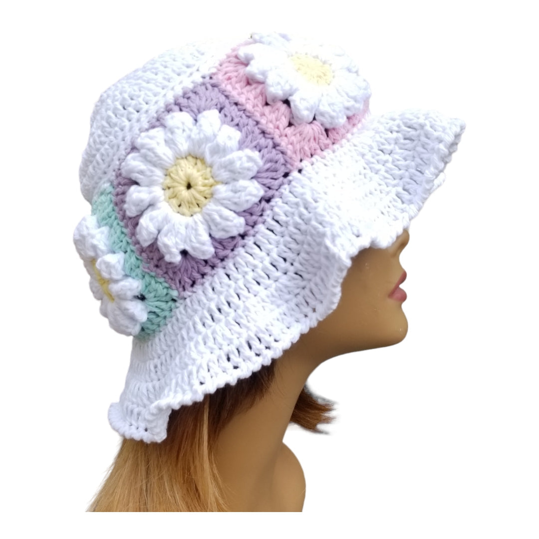Flower Granny Bucket Hat