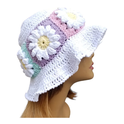 Flower Granny Bucket Hat