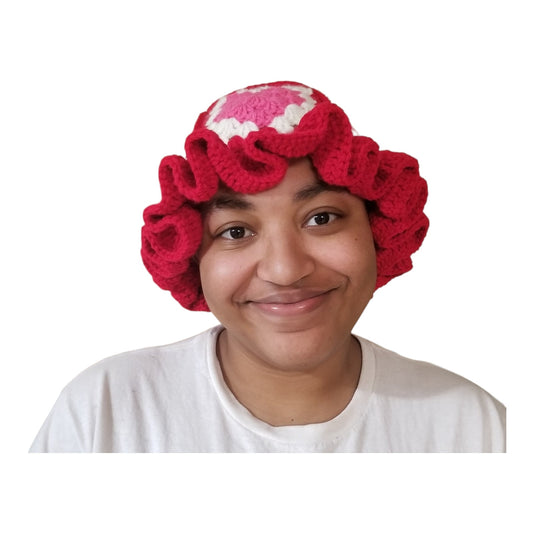 Ruffle Granny Bucket Hat