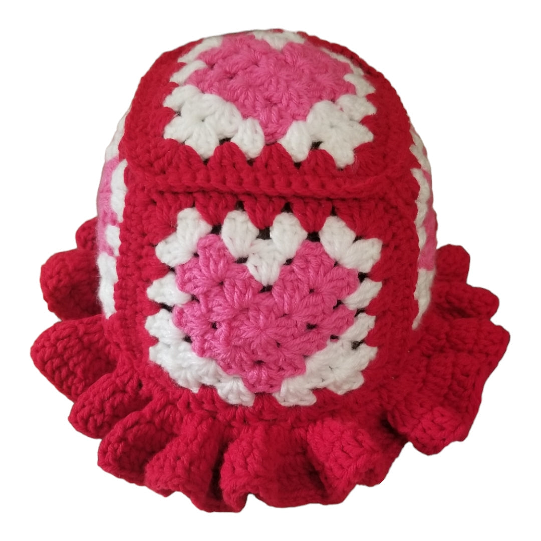 Ruffle Granny Bucket Hat