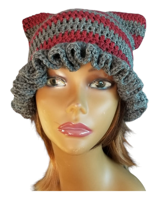 Cat Ear Ruffle Beanie