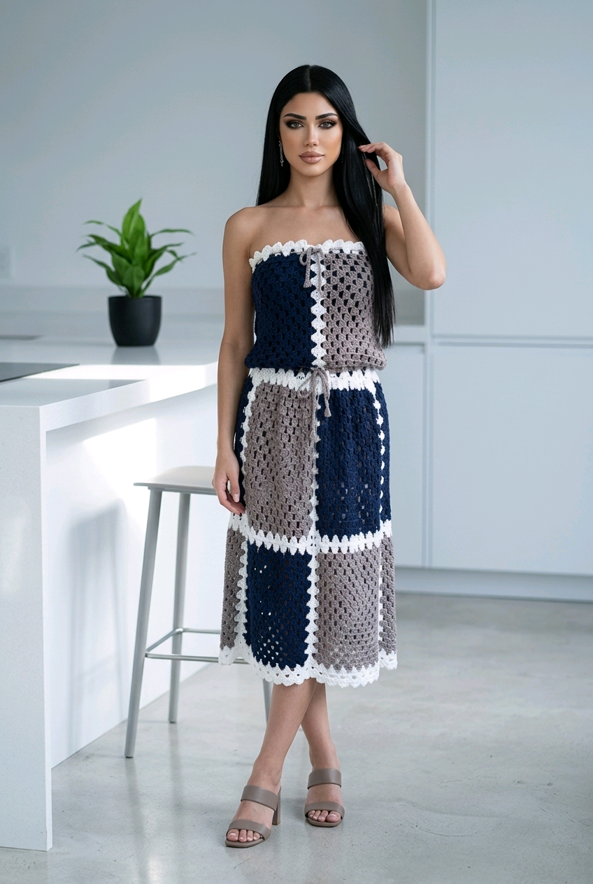 Checkered Maxi Dress/Skirt
