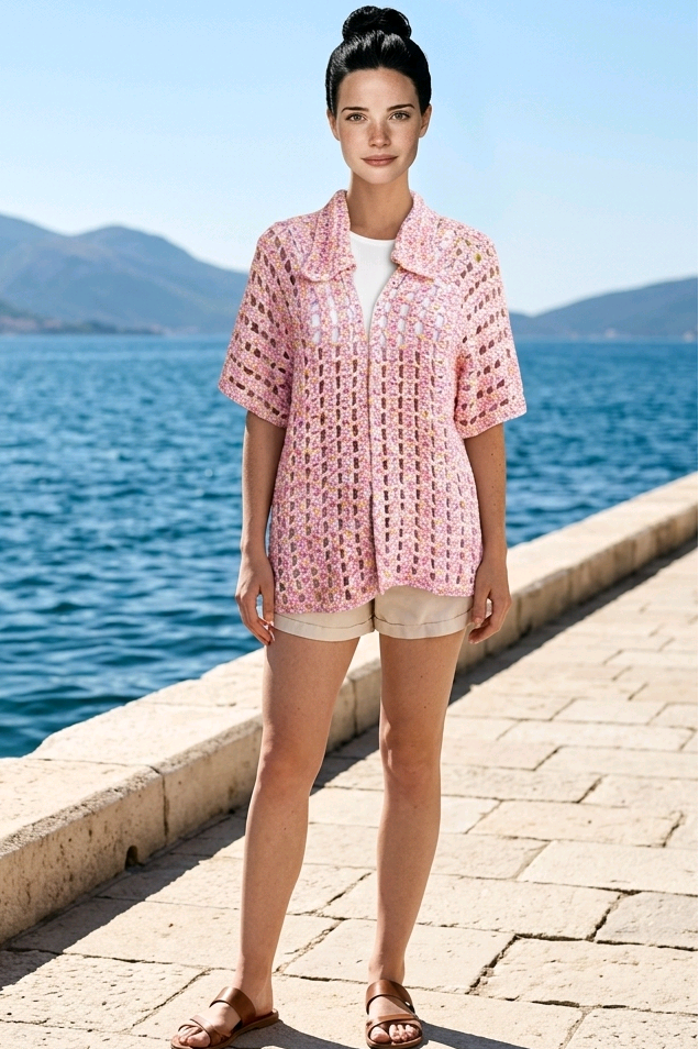 Collared Mesh Shirt