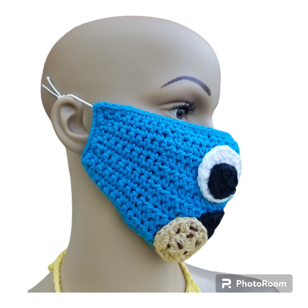 Blue Monster Face Mask