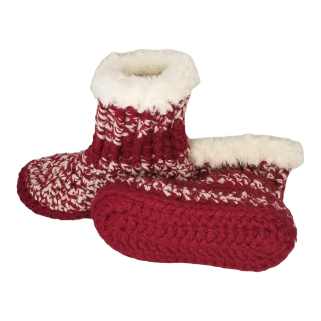 Cozy Slippers - Burgundy