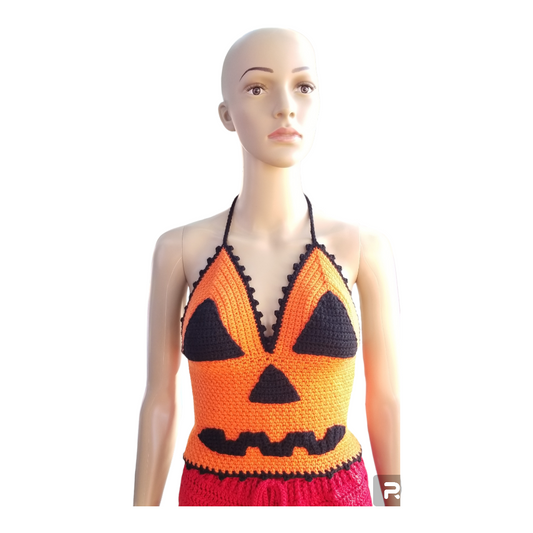 Jack-O-Lantern Halter