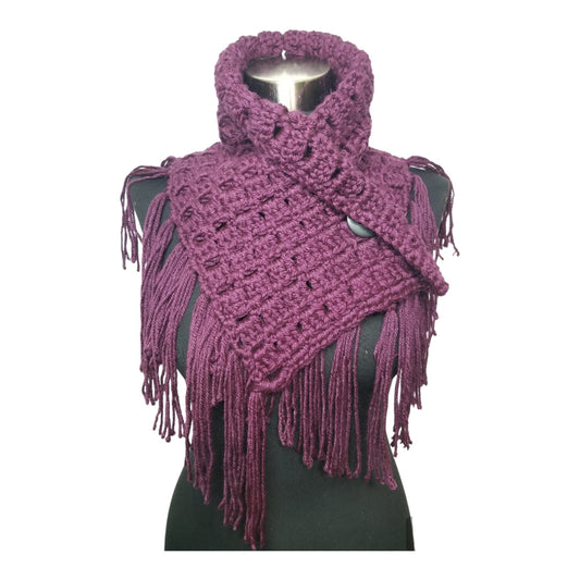 Margaret Button Fringe Cowl