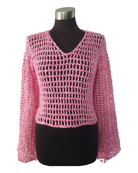 Mesh V-Neck Top