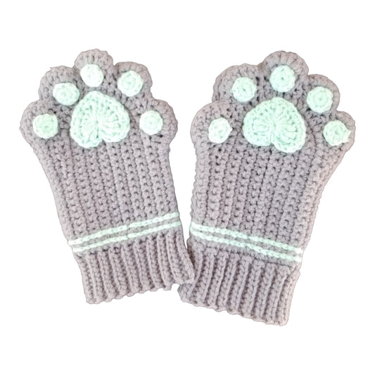 Pawprint Fingerless Gloves