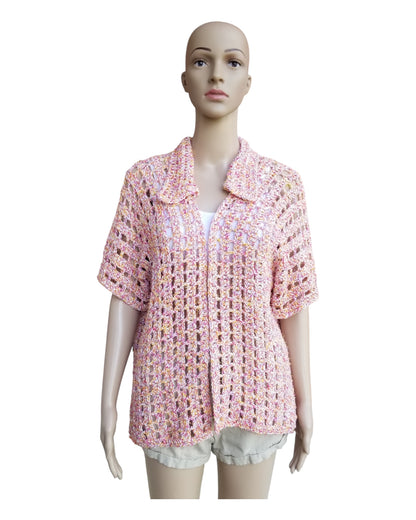 Mesh Collard Shirt