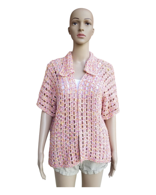 Mesh Collard Shirt