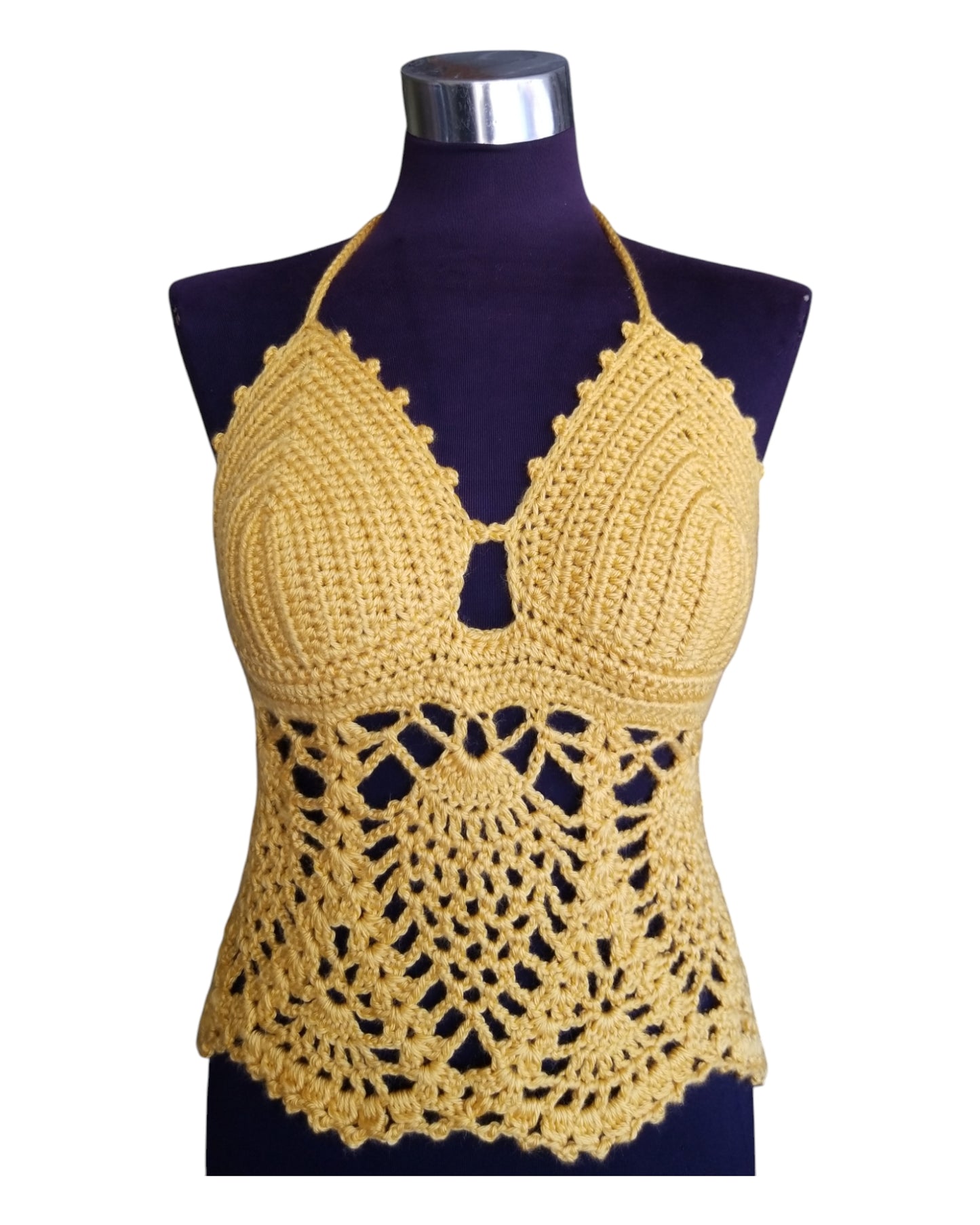 Pineapple Lace Halter Top