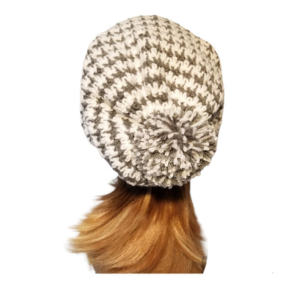 Slouchy Houndstooth Hat