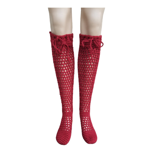 Fishnet Knee-High Socks